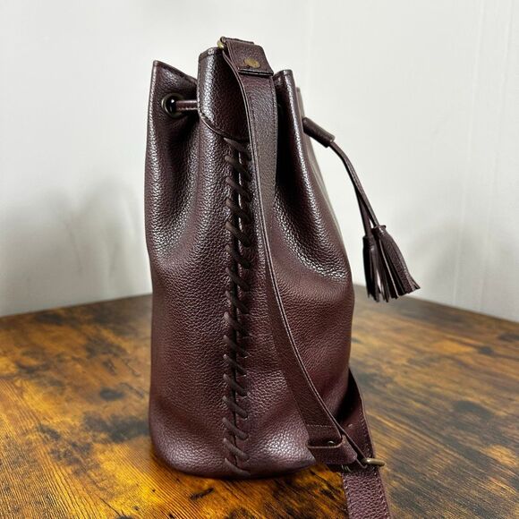 Yves Saint Laurent YSL Vintage Bucket Bag Brown Leather - Picture 3 of 15